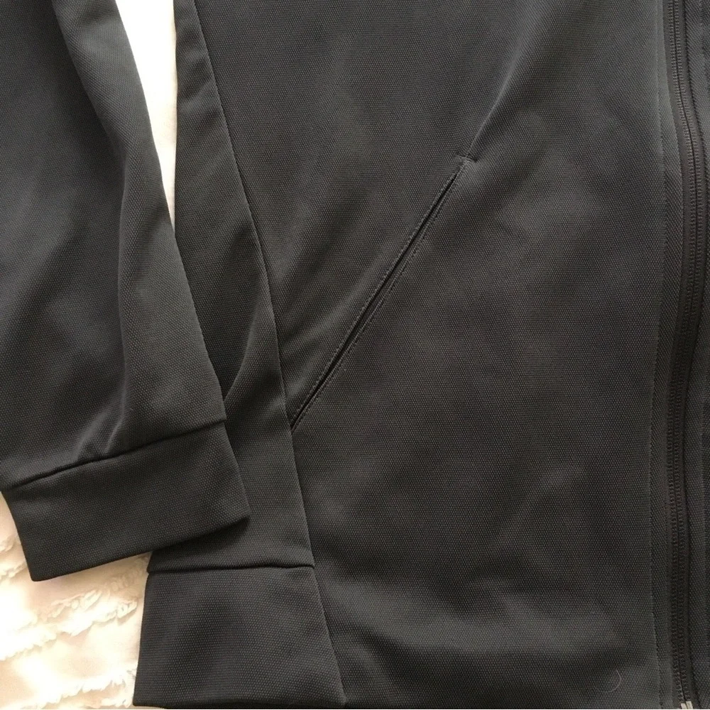 Black Full-Zip Hooded Sweatshirt